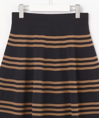 自由区 ポリエステルホールガーメント スカート ブラック×モカ