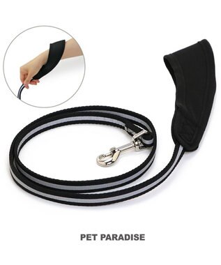 PET PARADISE 両面反射リード ブラック120cm【Ｍ~Ｌ】
