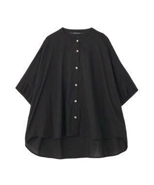 YECCA VECCA バック刺繍バンドカラーシャツ Black