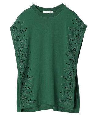 Green Parks Ｂ．サイド刺繍カットプルオーバー Black