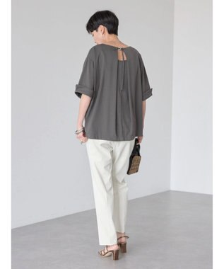 AMERICAN HOLIC 接触冷感バックタック袖折り返しカットプルオーバー Charcoal Gray