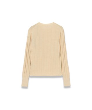 JOSEPH 【WEB&OUTLET限定・洗える】テクスチャードレーヨン　ラウンドネックニット Ecru