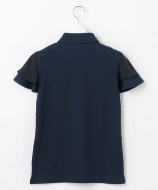 23区GOLF フェミニン＆エレガント【WOMEN】レイヤースリーブシャツ ネイビー系