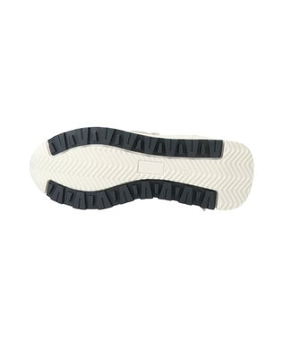 INTER-CHAUSSURES 【QUSHELI】アウトサイドジップレザースニーカー オフホワイト