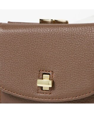 UNBILLION perche カラーコンビ3つ折り外ガマウォレット ブラウン