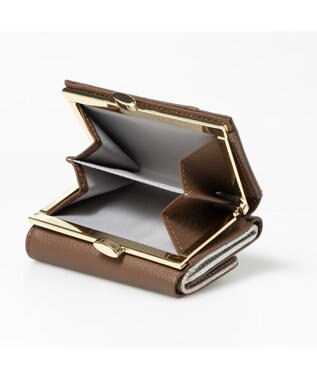 UNBILLION perche カラーコンビ3つ折り外ガマウォレット ブラウン