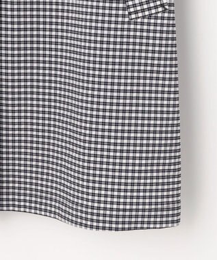 J.PRESS LADIES Lightストレッチチェック トレンチコート ダークネイビーギンガム系