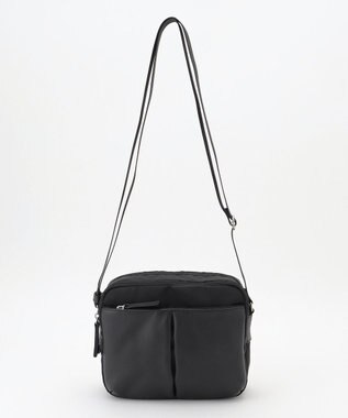 Y'SACCS ナイロン×牛革コンビシリーズ　横型ショルダーバッグ　SSサイズ ブラック