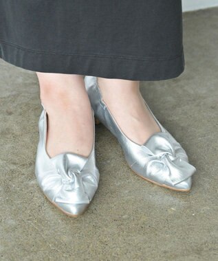nouvelleRobe Oū 新色追加【本革・高反発】Butterfly knot ポインテッドトゥ パンプス