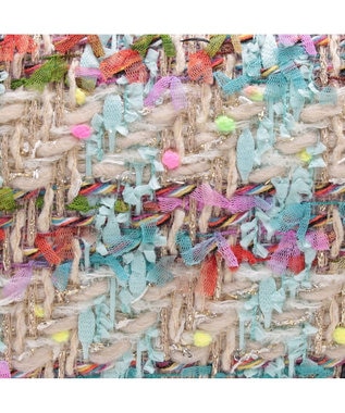 A.D.M.J. ファンシーツイードクラッチショルダー BLUE MULTI/NAVY