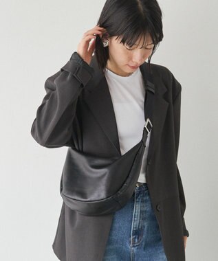 russet ＜ブランド人気No.1ショルダー＞ソフトレザーラウンドショルダーバッグ(CE-1326-WEB) Black2