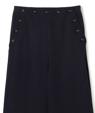 BEIGE， LAZUL / マリンボタンワイドパンツ Navy