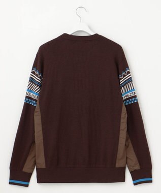 23区GOLF 【MEN】【ウォッシャブル】フェアアイル柄ニット ダークブラウン系