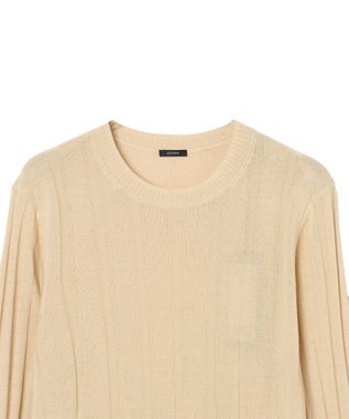 JOSEPH 【WEB&OUTLET限定・洗える】テクスチャードレーヨン　ラウンドネックニット Ecru