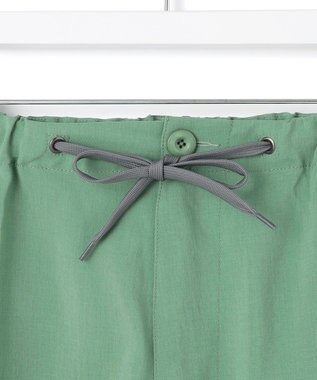 J.PRESS YORK STREET 【UNISEX】リネンライクイージーカーゴ ハーフパンツ ライトグリーン系
