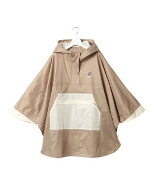 MOONBAT POLO RALPH LAUREN レインポンチョ 透湿撥水 カラーブロック 収納袋付き ベージュ