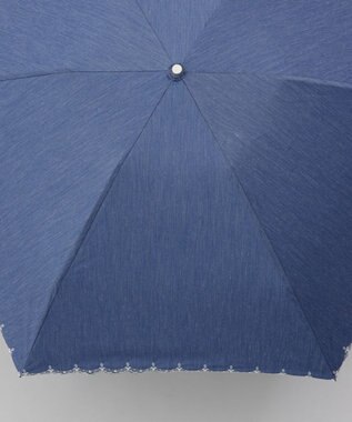 AURORA 【 BLAO（ブラオ）】サマーシールド ボーラー刺しゅう晴雨兼用傘(折りたたみ傘) ネイビー