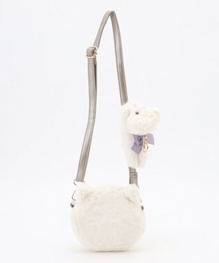 ANY KIDS 肩のりアニマルポシェット ホワイト