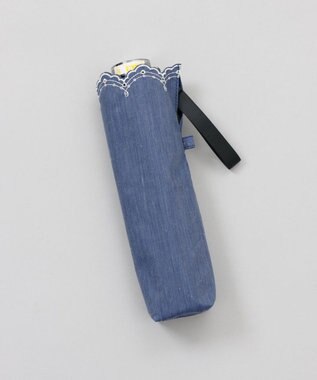 AURORA 【 BLAO（ブラオ）】サマーシールド ボーラー刺しゅう晴雨兼用傘(折りたたみ傘) ネイビー