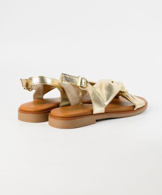 BONTRE 【BONTRE/ボントレ】ツイストローヒールサンダル/42751-VS ゴールド