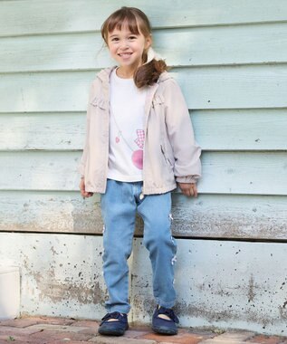 ANY KIDS シャカシャカ リバーシブルゾン ミルクティー