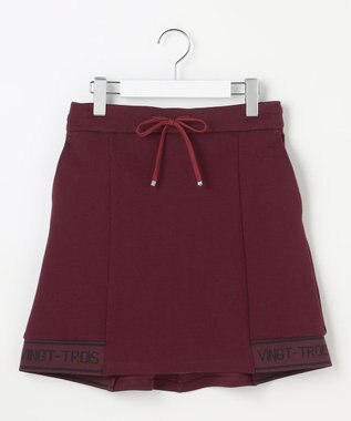 23区GOLF 【WOMEN】カノコダンボールスカート シワになりにくい ワイン系