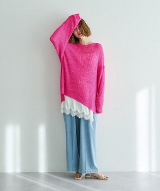 YECCA VECCA [2SET]レイヤードワイドパンツ Blue