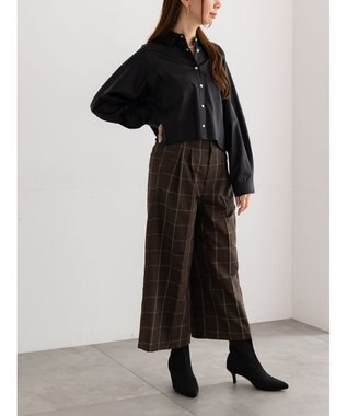 Te chichi ファブリックアソートクロップトシャツ《2025Autumn catalog vol.2 item》 ブラック