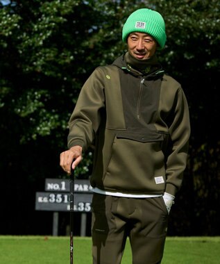 PW CIRCULUS 【MEN】NEW ダンボール デタッチャブルフーディー カーキ系