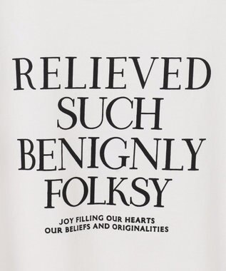 ANY フレンチスリーブロゴTシャツ オフ