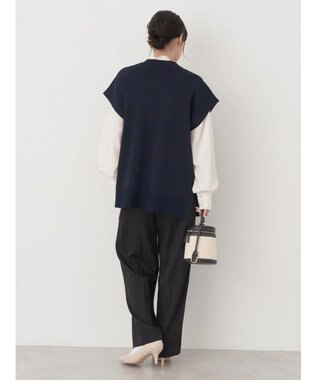 earth music&ecology 金ボタンニットベスト Navy