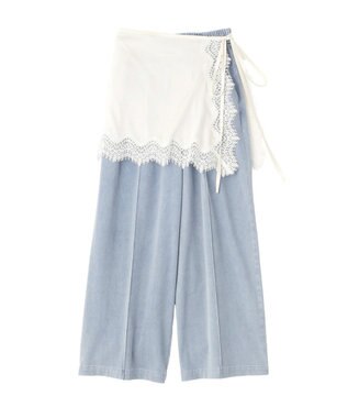 YECCA VECCA [2SET]レイヤードワイドパンツ Blue