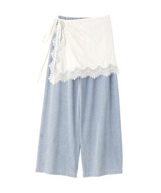 YECCA VECCA [2SET]レイヤードワイドパンツ Blue