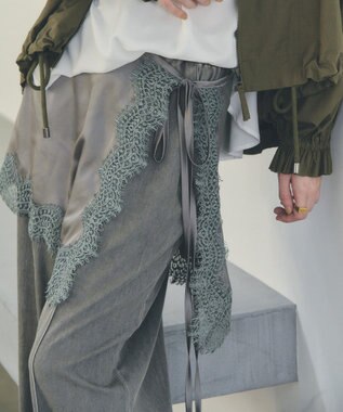 YECCA VECCA [2SET]レイヤードワイドパンツ Gray