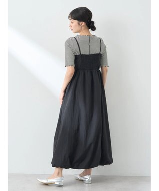 earth music&ecology テックバルーンキャミワンピース Black