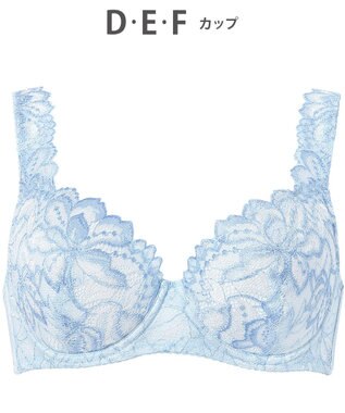 Wing ブラジャー Wing Lesiage 包みこむようなフィット感 安定感のあるつけごこち 肩にくいこみにくい ブラ PB3010 ウイング／ワコール グレイッシュブルー