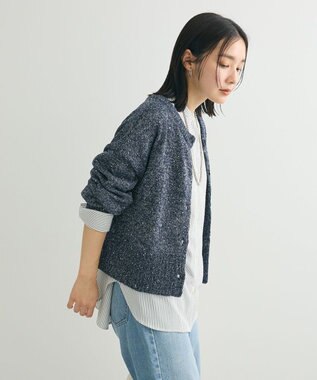 Green Parks ２ｗａｙ　スパンコールニットプルオーバー Navy