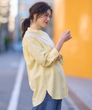 ANY コットンリネンシャツ イエロー