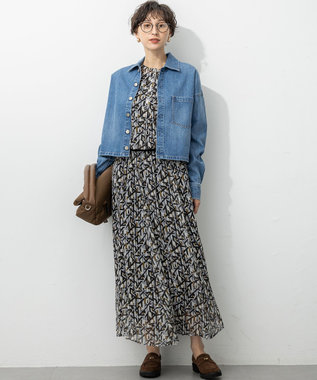 23区 【見上愛さん着用/RED CARD TOKYO×23区】クロップド デニム ジャケット ライトブルー