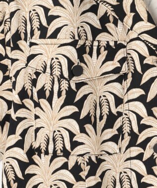 GRACE CONTINENTAL パームモチーフシャツワンピース ブラック