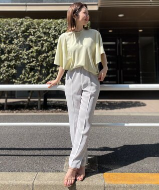 UNFILO 【ストレッチ/洗える】出会えるパンツ テーパード ライトグレー系