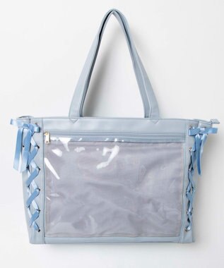 WEGO 【痛バ＆推し活グッズ】レースアップ痛バッグL サックス