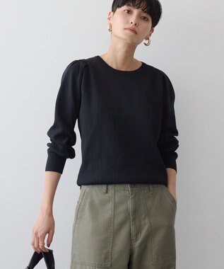 AMERICAN HOLIC エコカルットショルダータックニットプルオーバー Black