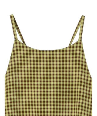 Green Parks ・Ｐｅｔｉｔ　Ｆｌｅｕｒ　カラーギンガムキャミワンピ Lime Green