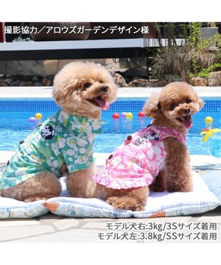 PET PARADISE スヌーピー 背中開き アロハワンピース 小型犬 ピンク