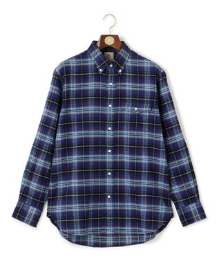 J.PRESS MEN コットンネル マルチチェックシャツ/B.D ネイビー系3