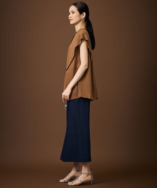 自由区 ファンクショナルナロー スカート ネイビー