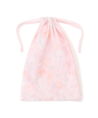 Chacott フラワー半メッシュ巾着M ロイヤルピンク