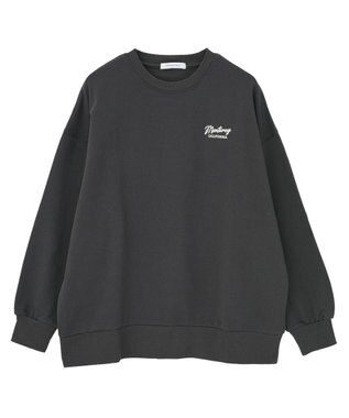 AMERICAN HOLIC サガラ刺繍裏毛プルオーバー Charcoal Gray