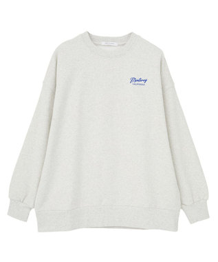 AMERICAN HOLIC サガラ刺繍裏毛プルオーバー Gray Mixture